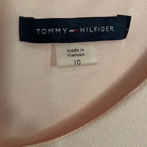 Womens size 10 Tommy Hilfiger fit and flare lined dress, light pink,black,white - Picture 2 of 6
